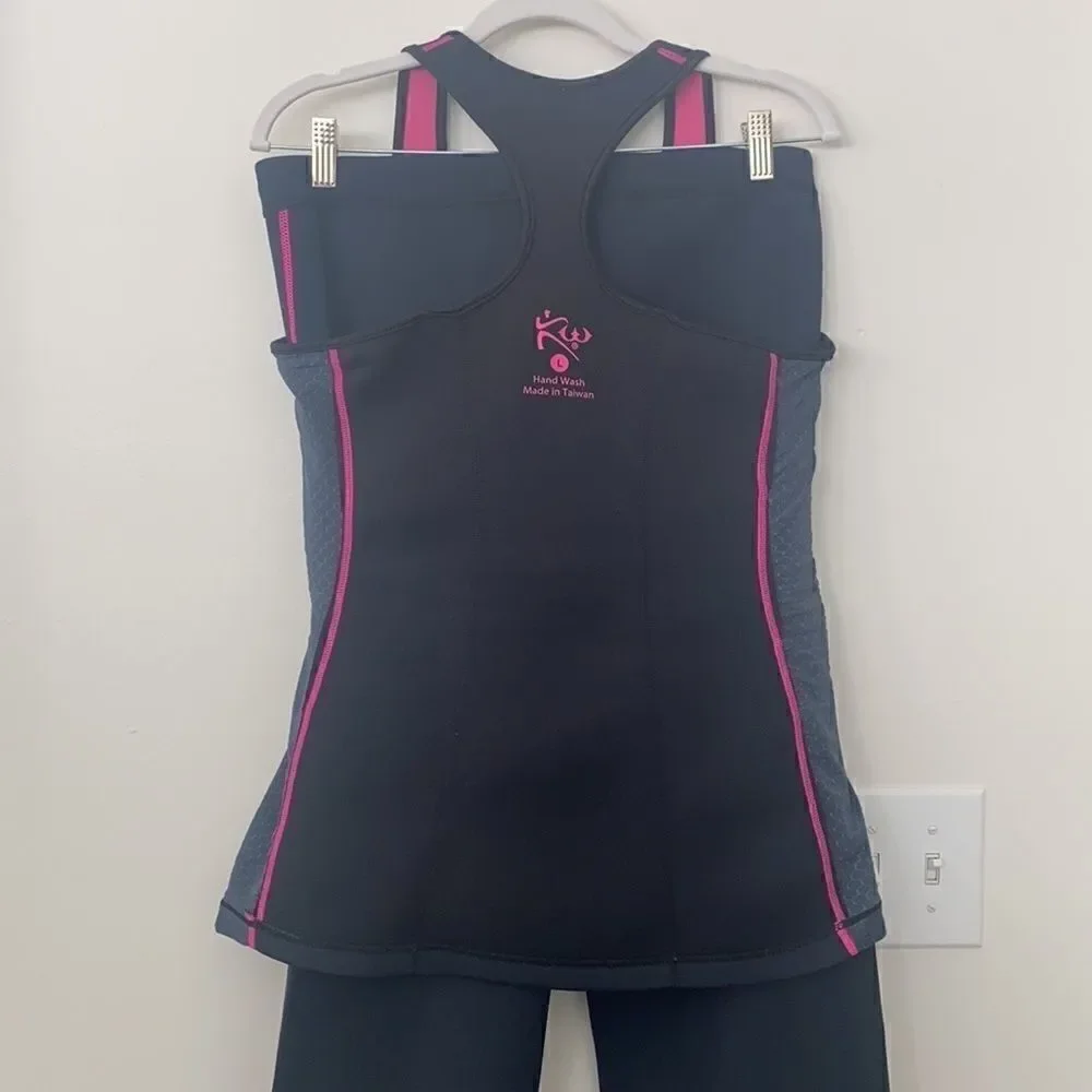 W Neoprene Gym Workout Sauna Sweat Suit L